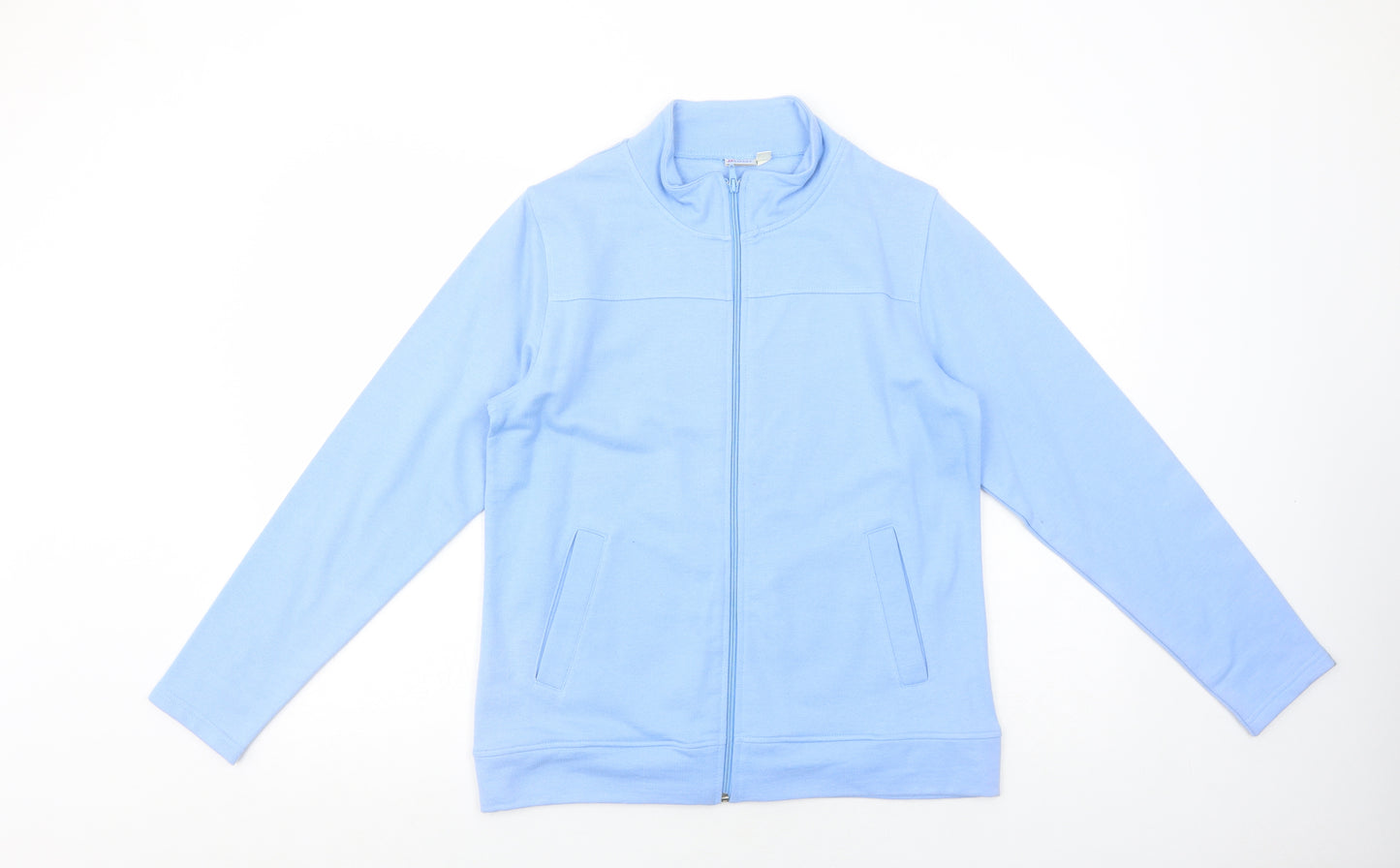 Damart Womens Blue Polyester Full Zip Sweatshirt Size 10 Zip