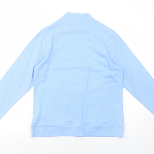 Damart Womens Blue Polyester Full Zip Sweatshirt Size 10 Zip