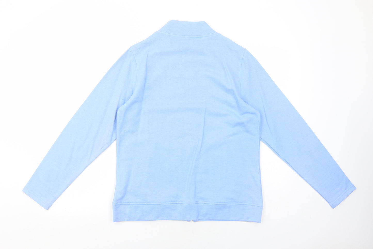 Damart Womens Blue Polyester Full Zip Sweatshirt Size 10 Zip