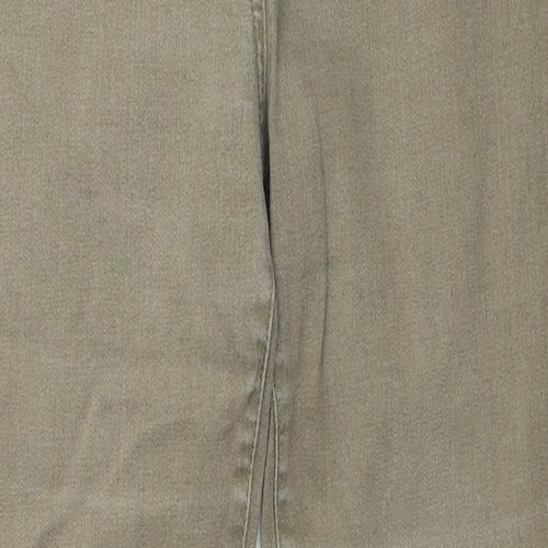 Marks and Spencer Womens Brown Cotton Straight Jeans Size 12 Regular Zip
