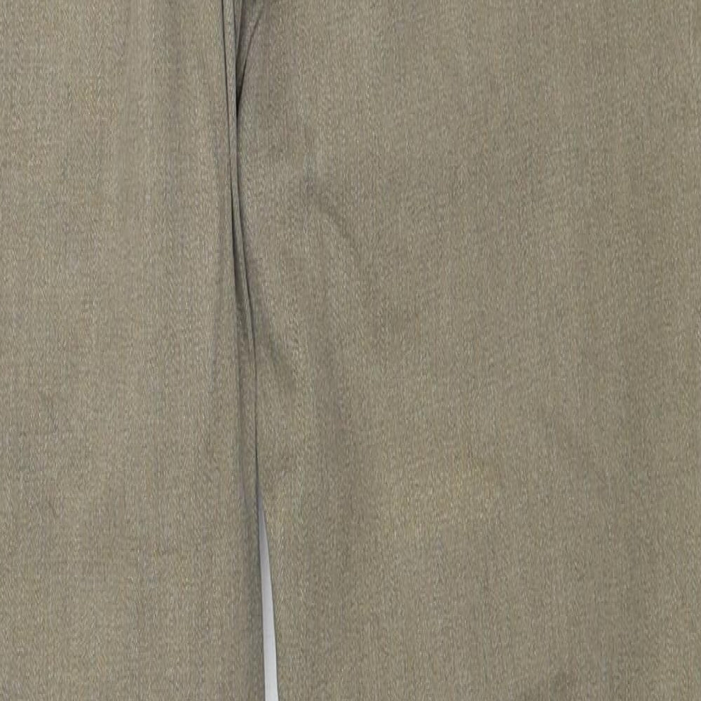 Marks and Spencer Womens Brown Cotton Straight Jeans Size 12 Regular Zip