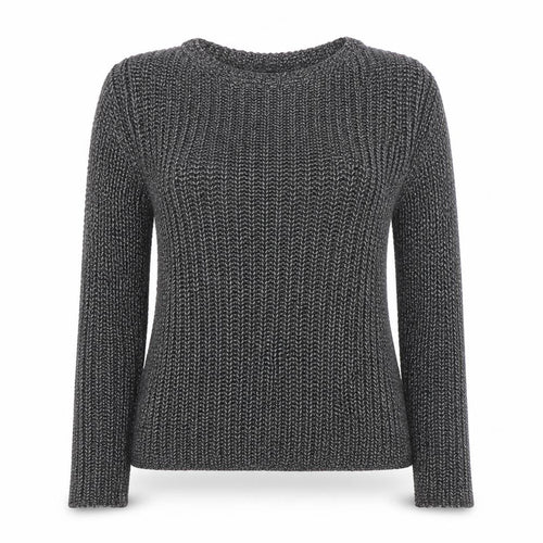 Marks and Spencer Womens Grey Boat Neck Acrylic Pullover Jumper Size 14