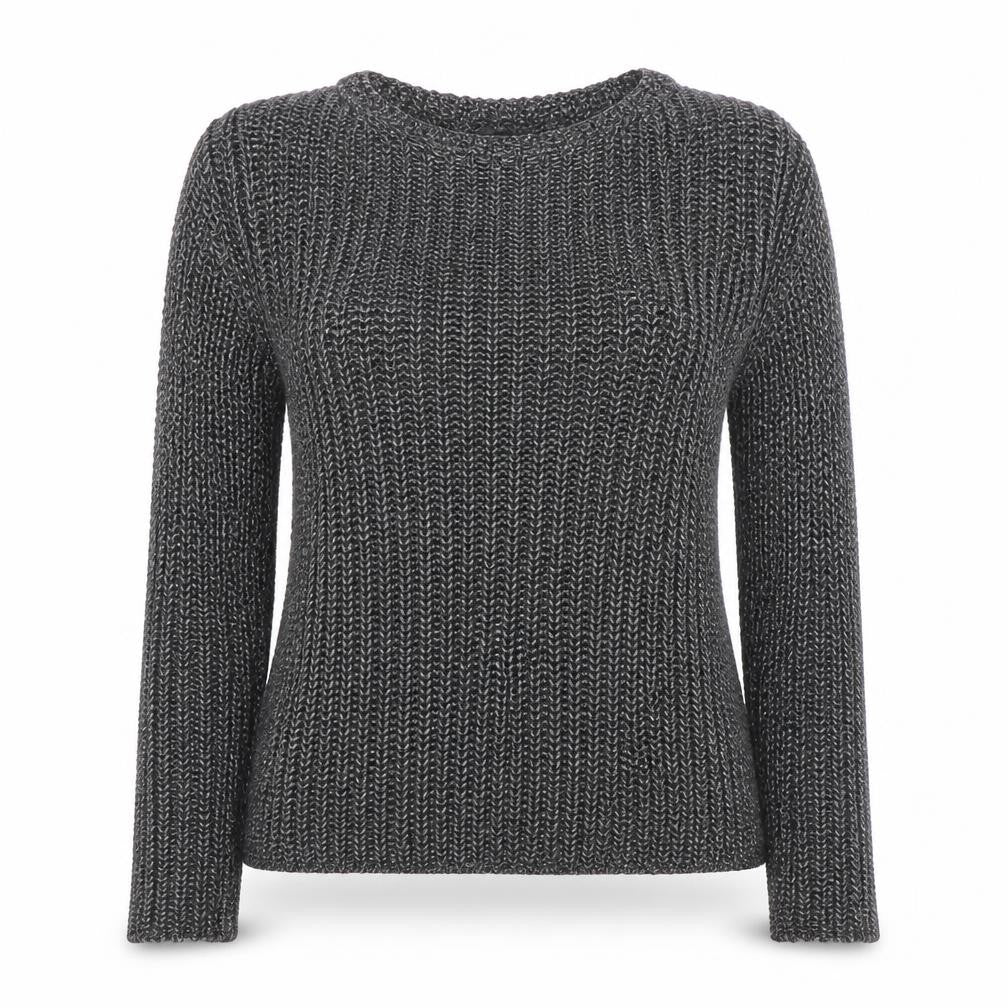 Marks and Spencer Womens Grey Boat Neck Acrylic Pullover Jumper Size 14