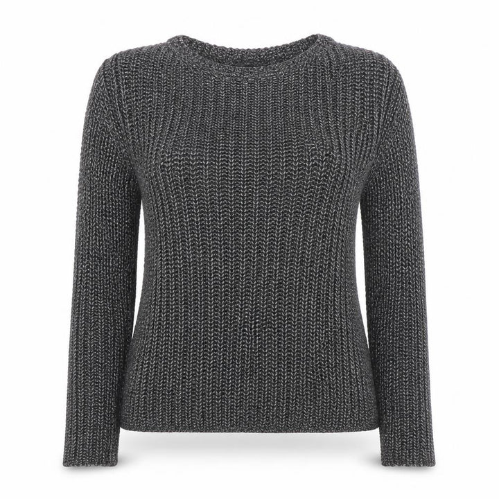 Marks and Spencer Womens Grey Boat Neck Acrylic Pullover Jumper Size 14