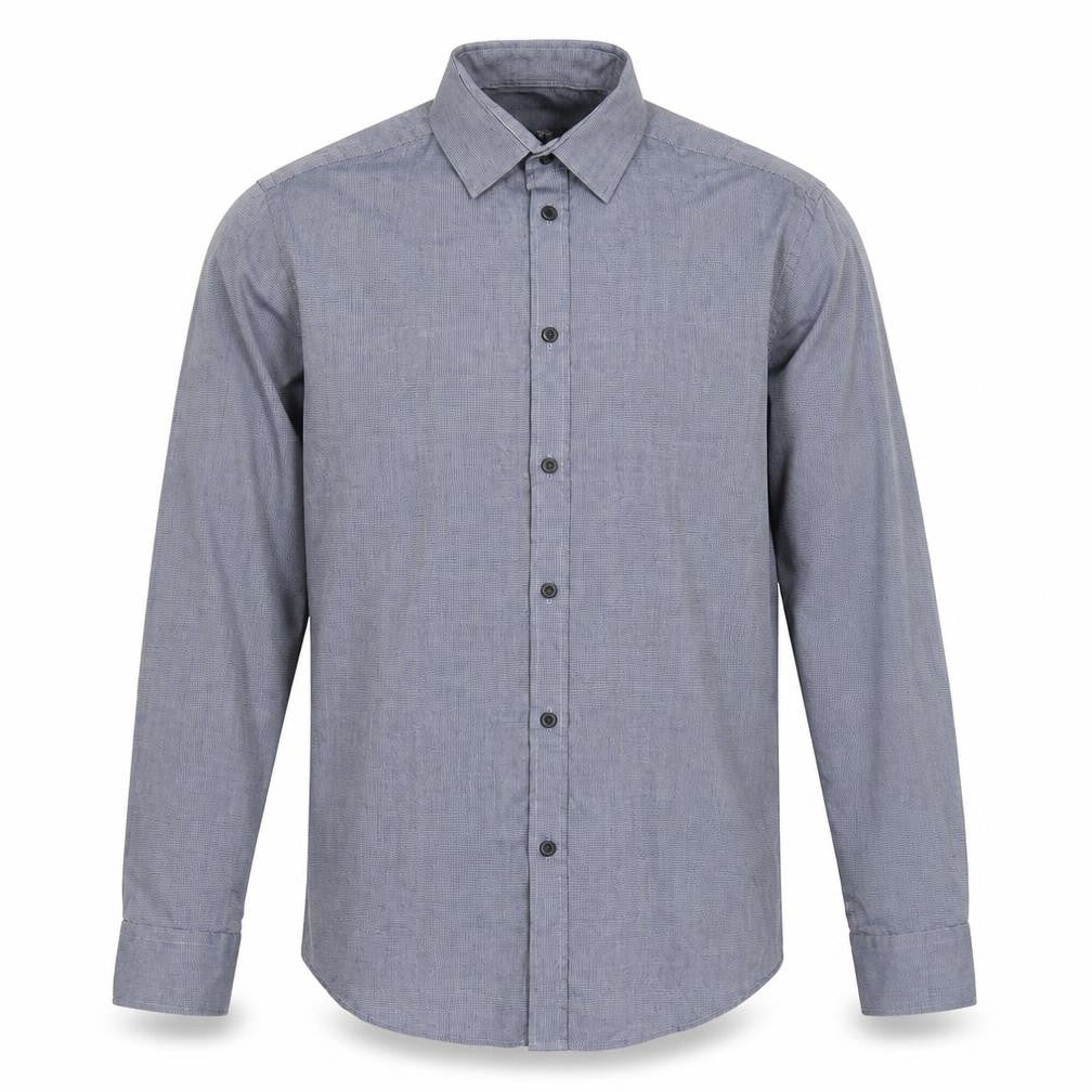 F&F Mens Grey Polyester Button-Up Size 16 Collared Button