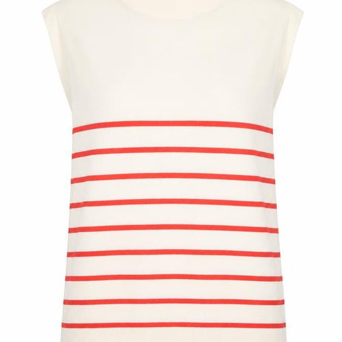 Marks and Spencer Womens White Mock Neck Striped Viscose Pullover Jumper Size 12