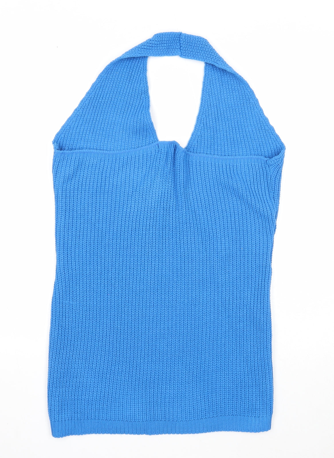 I SAW IT FIRST Womens Blue Acrylic Jersey Tank Size 10 Halter