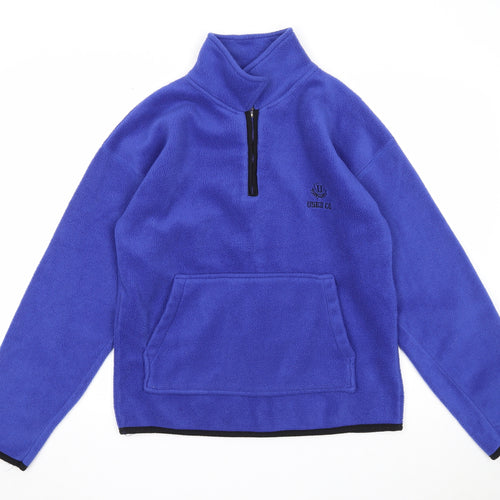 Used.Co Sport Womens Blue Polyester Pullover Sweatshirt Size S - Quarter-Zip