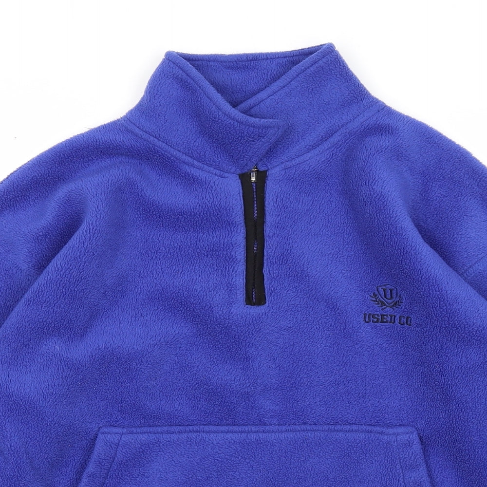 Used.Co Sport Womens Blue Polyester Pullover Sweatshirt Size S - Quarter-Zip
