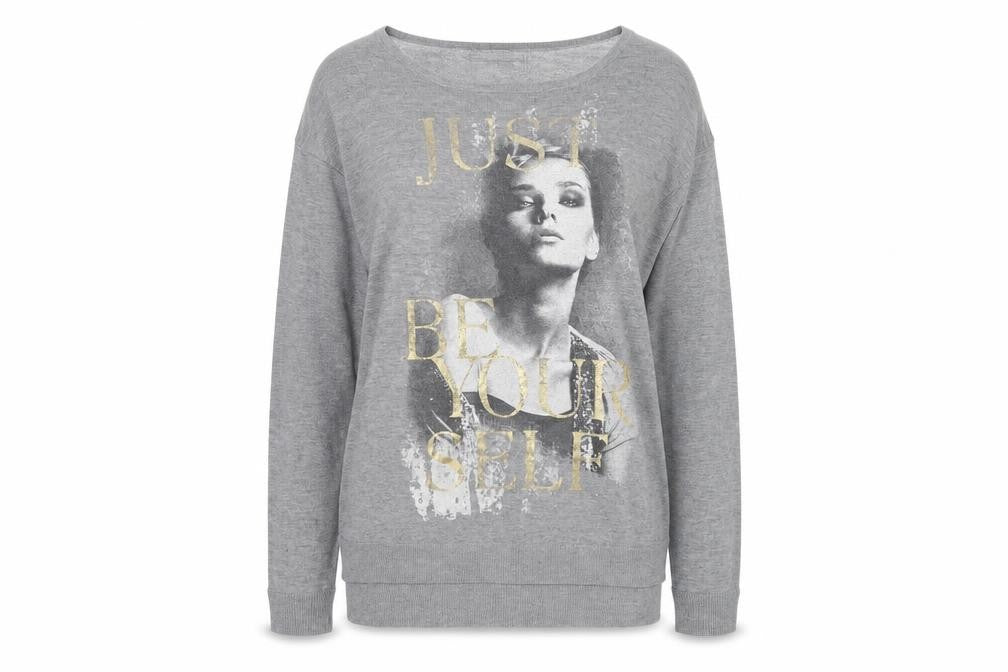 RESERVED Womens Grey Boat Neck Acrylic Pullover Jumper Size L - Just Be Yourself