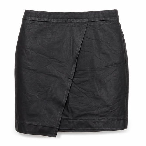 F&F Womens Black Polyurethane Straight & Pencil Skirt Size 6