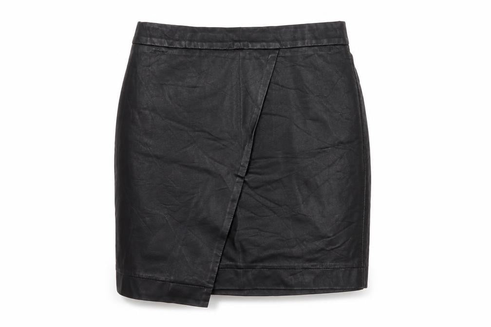 F&F Womens Black Polyurethane Straight & Pencil Skirt Size 6