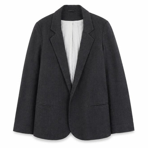 Sparkle & Fade Womens Grey Polyacrylate Fibre Jacket Blazer Size S - Open