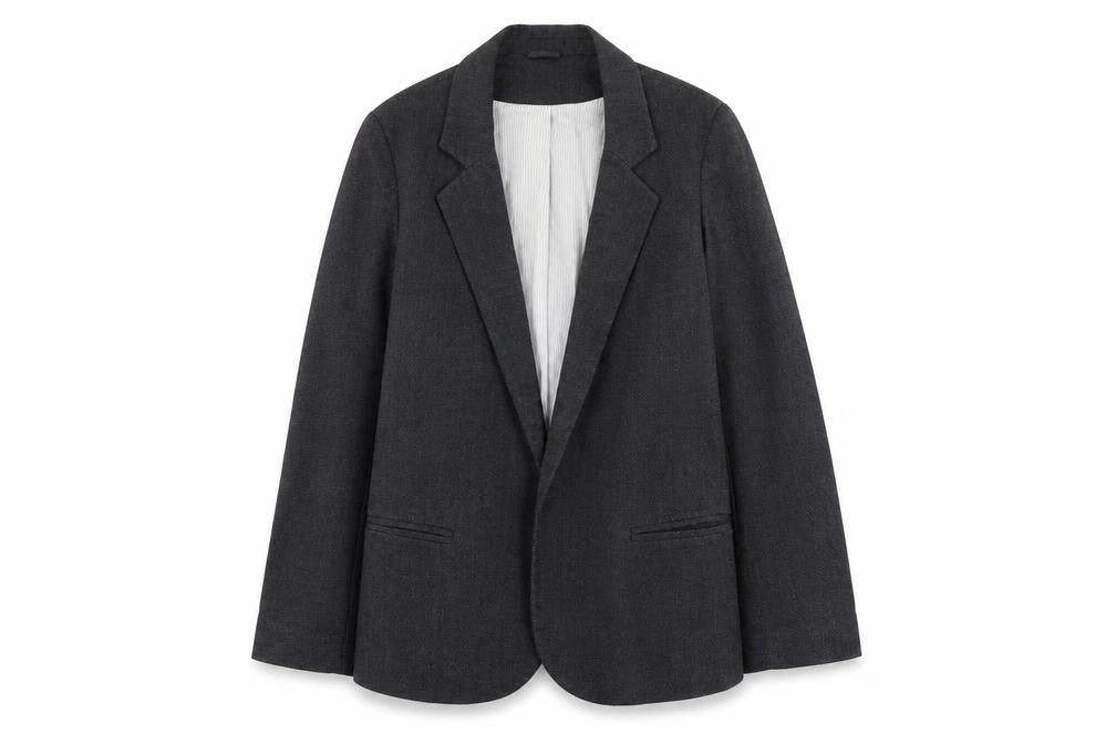 Sparkle & Fade Womens Grey Polyacrylate Fibre Jacket Blazer Size S - Open