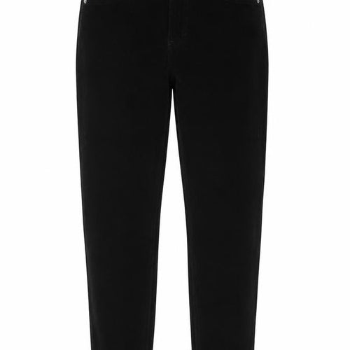 Topshop Womens Black Cotton Trousers Size 28 in L27 in Regular Button