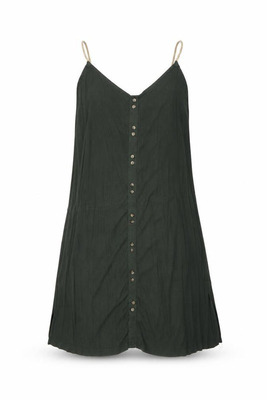 Front view of Primark women’s green viscose a-line, size XS, v-neck pullover