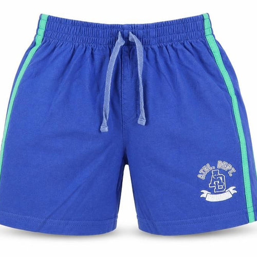 TU Boys Blue Striped Cotton Sweat Shorts Size 5 Years Regular Drawstring - Waist 20, Athl. Dept.