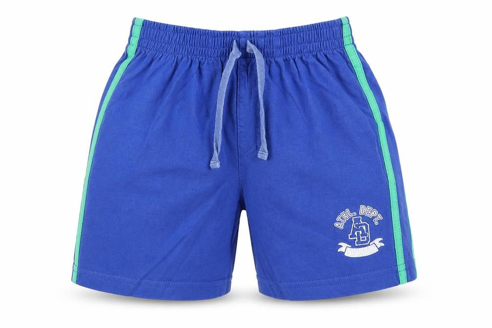 TU Boys Blue Striped Cotton Sweat Shorts Size 5 Years Regular Drawstring - Waist 20, Athl. Dept.