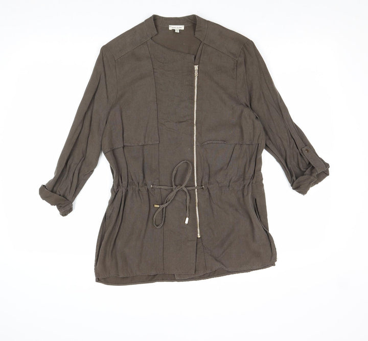 River Island Womens Brown Lyocell Jacket Size 8 Zip