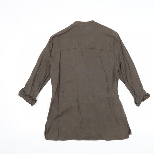 River Island Womens Brown Lyocell Jacket Size 8 Zip