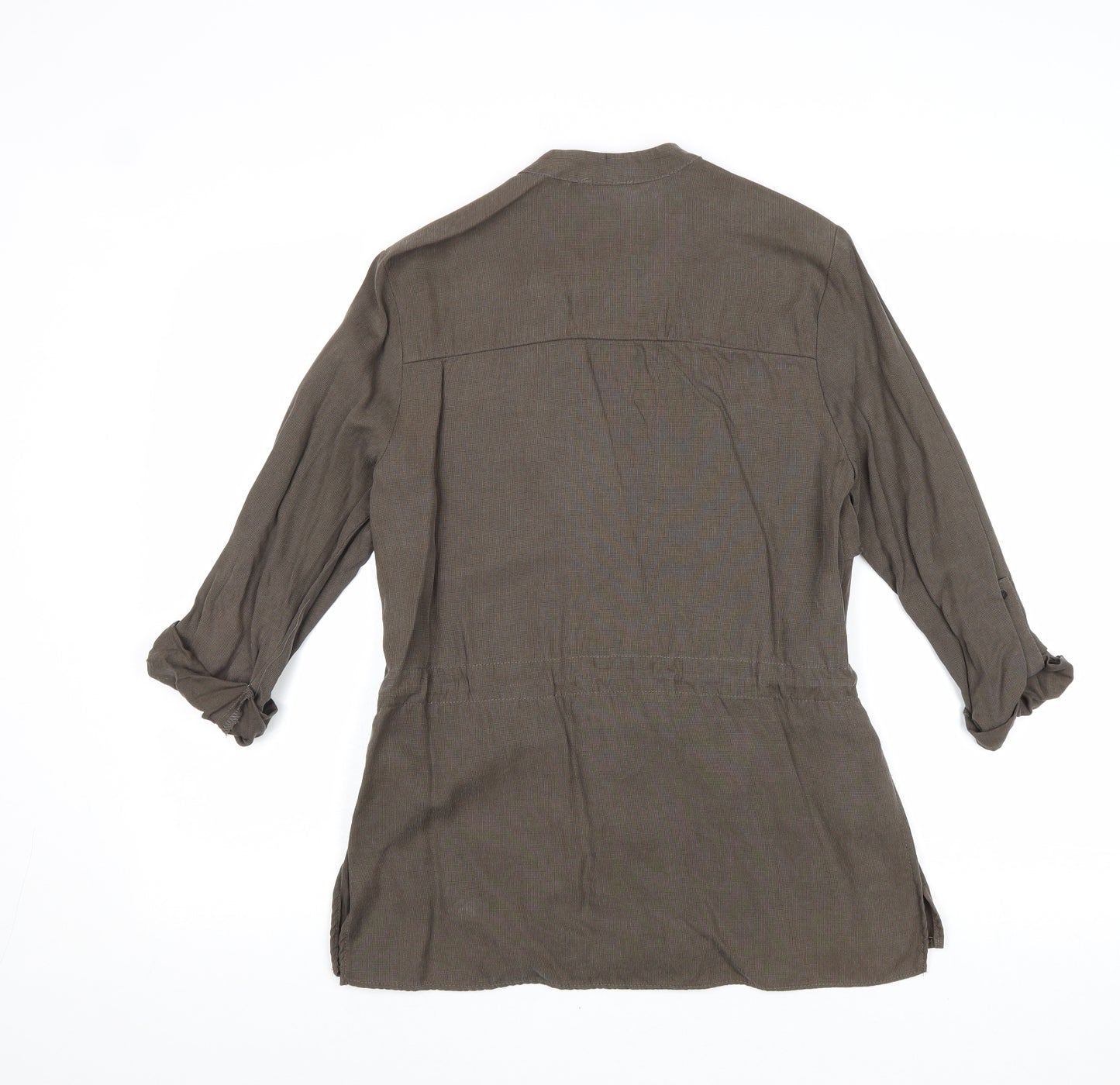 River Island Womens Brown Lyocell Jacket Size 8 Zip
