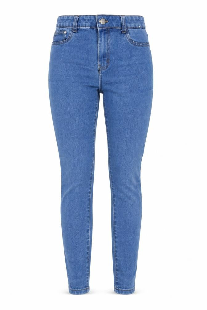 Denim & Co. Womens Blue Cotton Skinny Jeans Size 10 Regular Zip