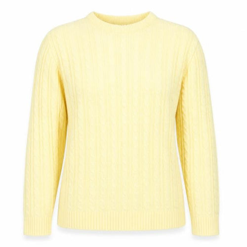 Fashion Alert Womens Yellow Round Neck Acrylic Pullover Jumper Size M
