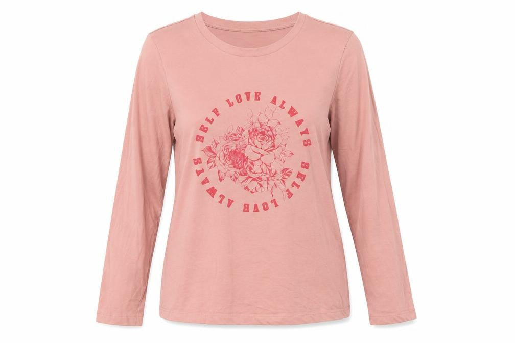 Very Womens Pink Viscose Basic T-Shirt Size 12 Round Neck - Self Love Always