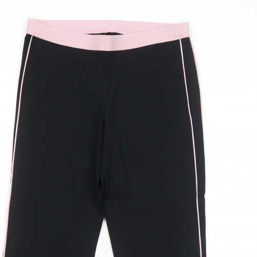 Marks and Spencer Womens Black Polyamide Cropped Leggings Size 12 Regular