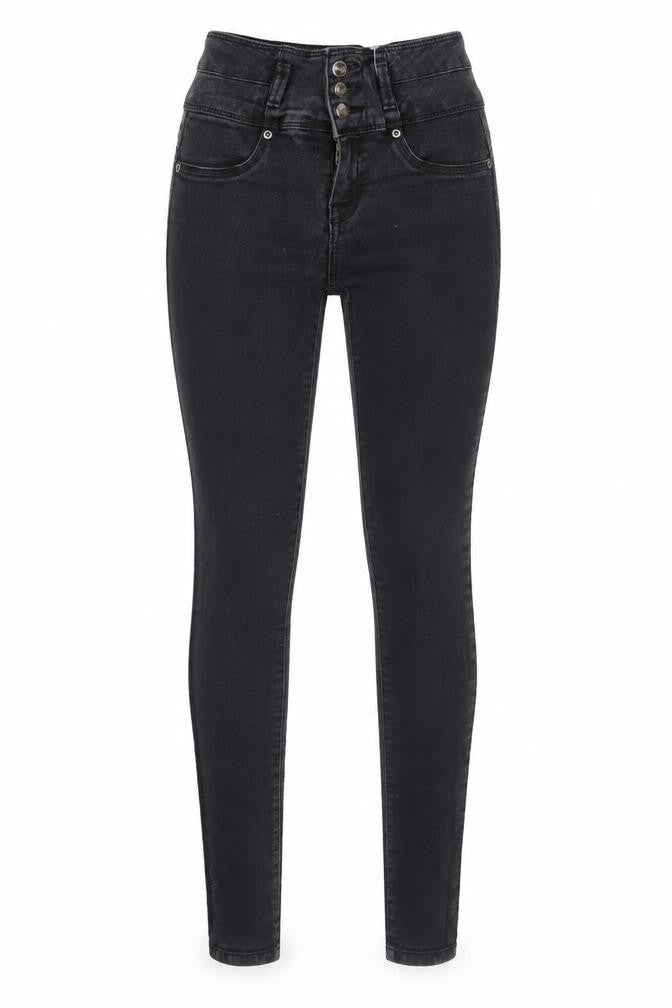 Evermore Womens Black Cotton Skinny Jeans Size 6 Regular Zip