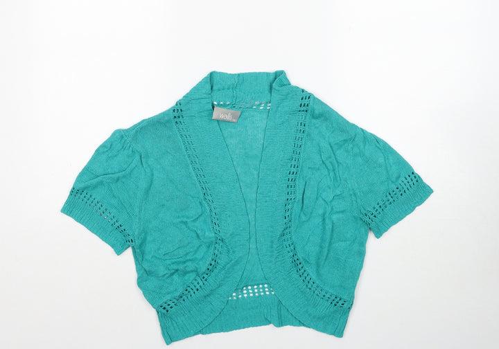 Wallis Womens Blue V-Neck Viscose Cardigan Jumper Size S Pullover