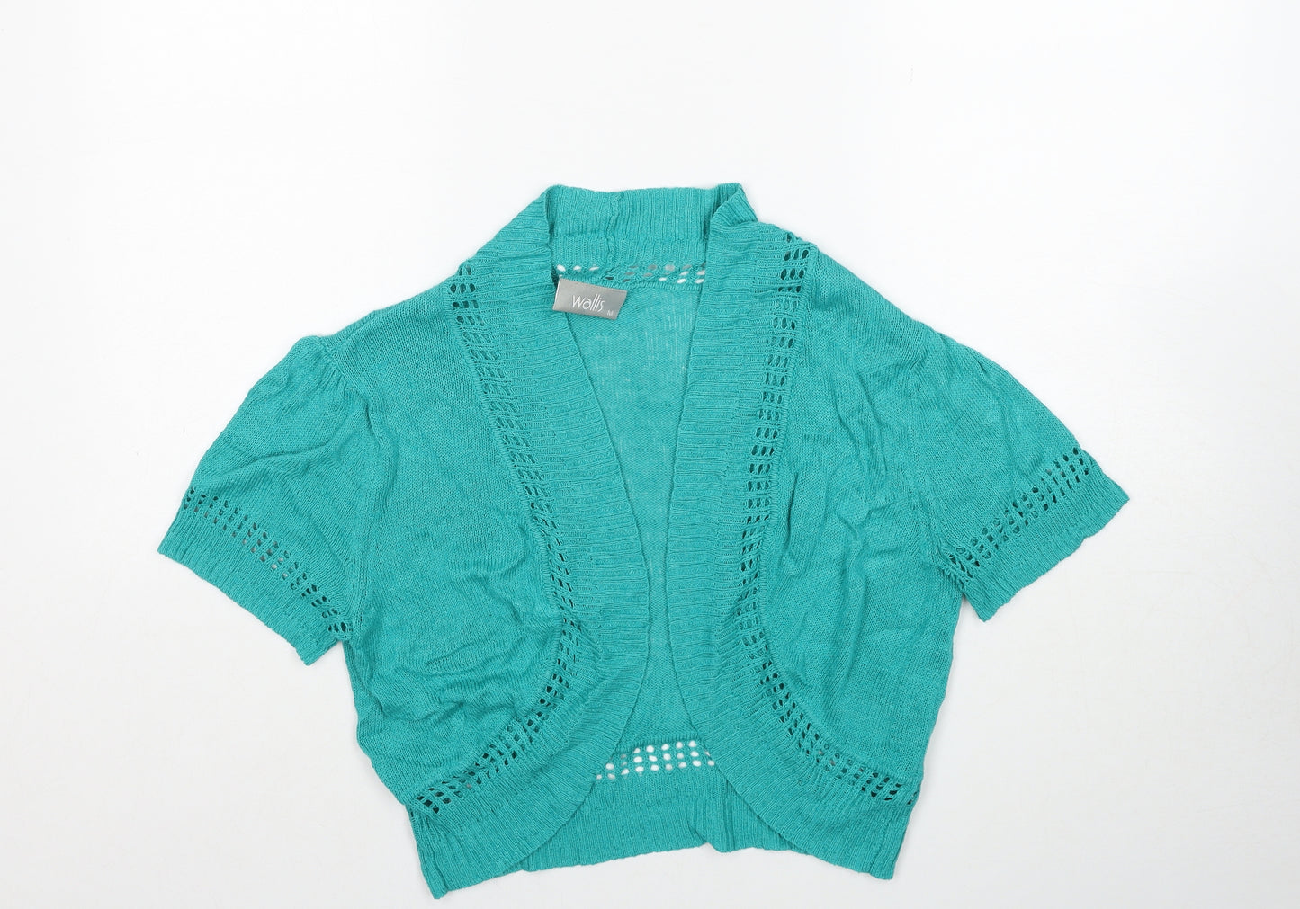 Wallis Womens Blue V-Neck Viscose Cardigan Jumper Size S Pullover