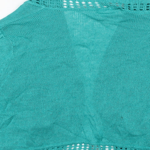 Wallis Womens Blue V-Neck Viscose Cardigan Jumper Size S Pullover