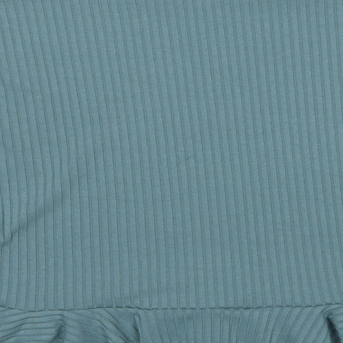 Boohoo Womens Blue Round Neck Polyester Pullover Jumper Size 10
