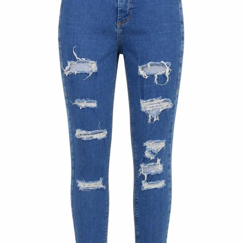 Topshop Womens Blue Cotton Skinny Jeans Size 26 in L32 in Regular Zip