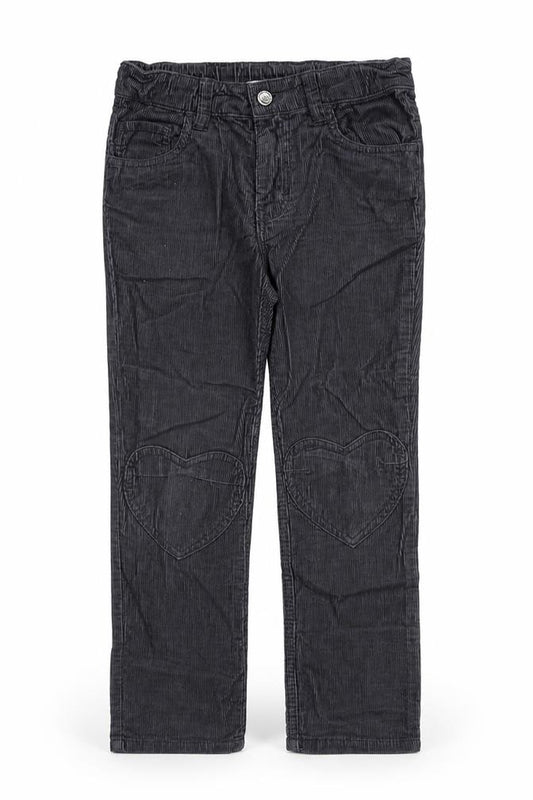 H&M Girls Grey 100% Cotton Carrot Trousers Size 5-6 Years Regular Zip