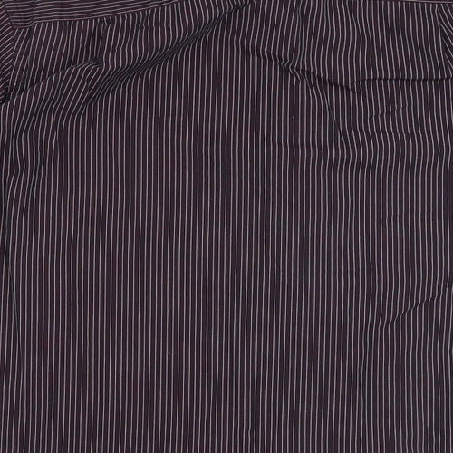 NEXT Mens Brown Striped Cotton Dress Shirt Size 16.5 Collared Button