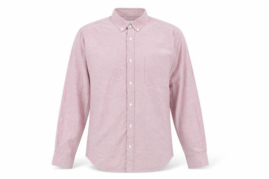 Burton Mens Pink Cotton Button-Up Size L Collared Button