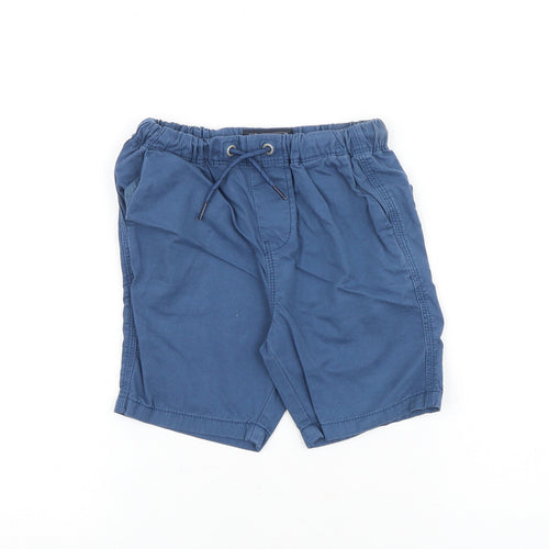 NEXT Boys Blue 100% Cotton Bermuda Shorts Size 6 Years Regular Drawstring
