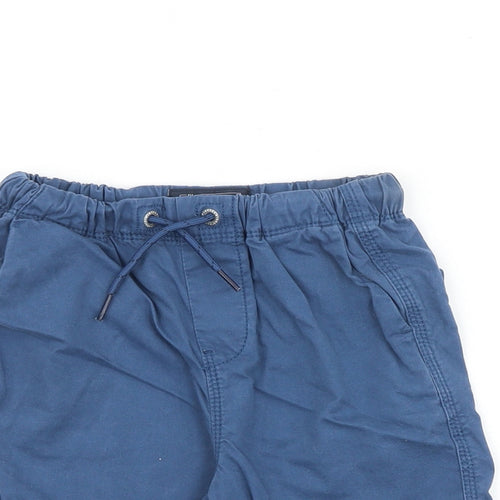 NEXT Boys Blue 100% Cotton Bermuda Shorts Size 6 Years Regular Drawstring