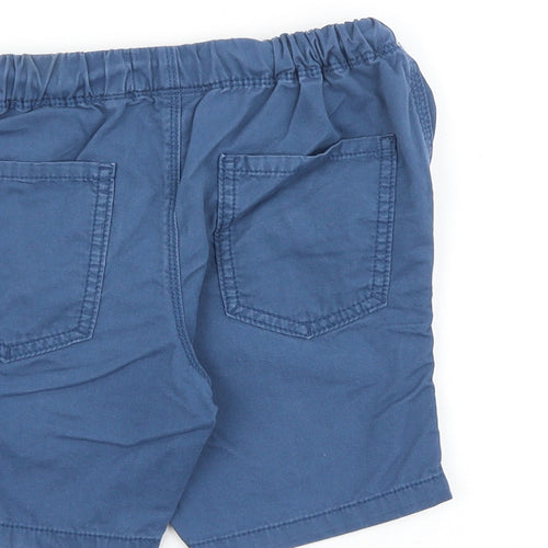NEXT Boys Blue 100% Cotton Bermuda Shorts Size 6 Years Regular Drawstring