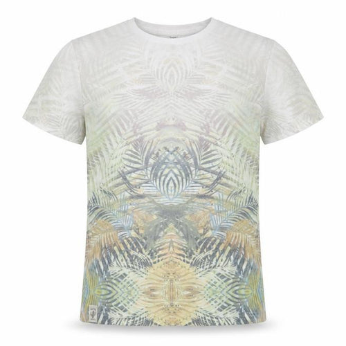 Marks and Spencer Boys Green Geometric Polyester Pullover T-Shirt Size 9-10 Years Round Neck Pullover