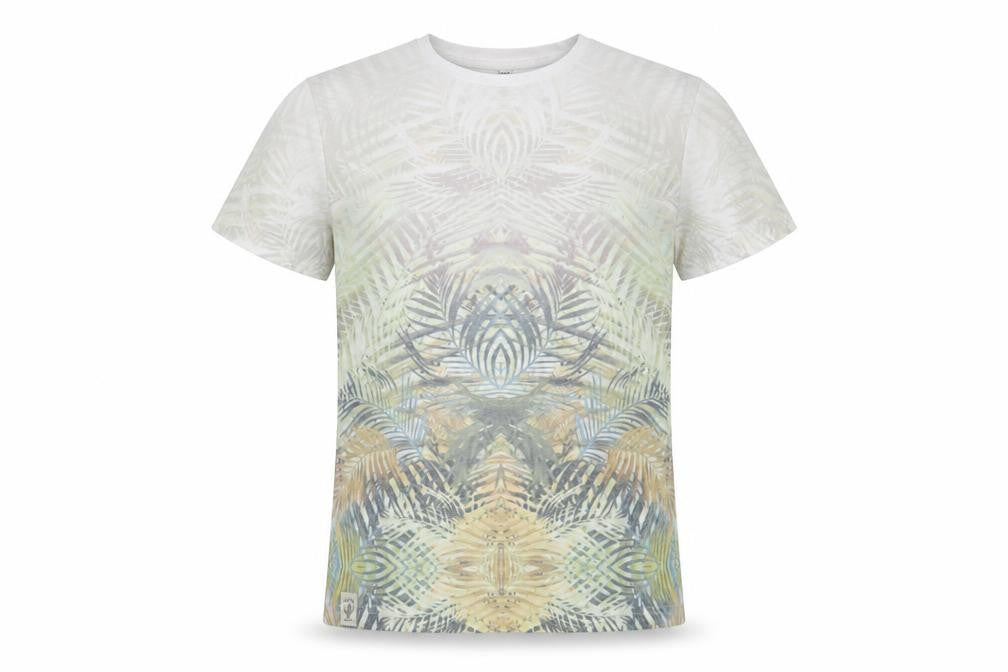 Marks and Spencer Boys Green Geometric Polyester Pullover T-Shirt Size 9-10 Years Round Neck Pullover