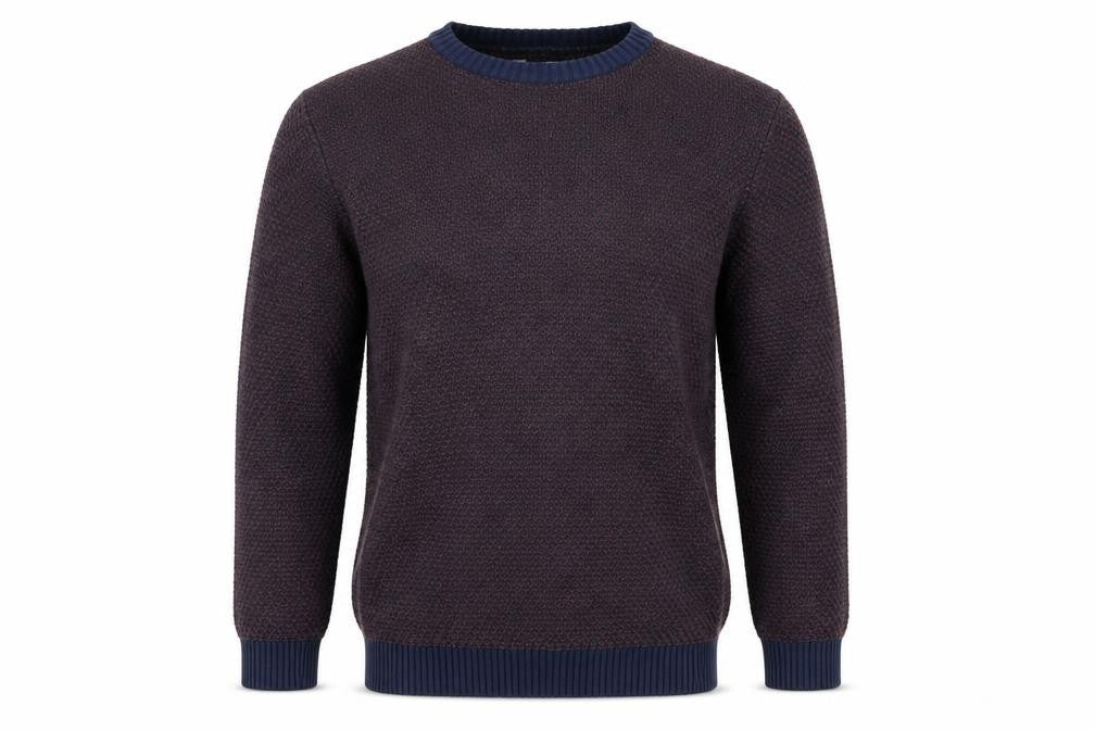 Topman Mens Blue Round Neck Acrylic Pullover Jumper Size M Long Sleeve