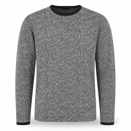 DS Mens Black Round Neck Acrylic Pullover Jumper Size L Long Sleeve