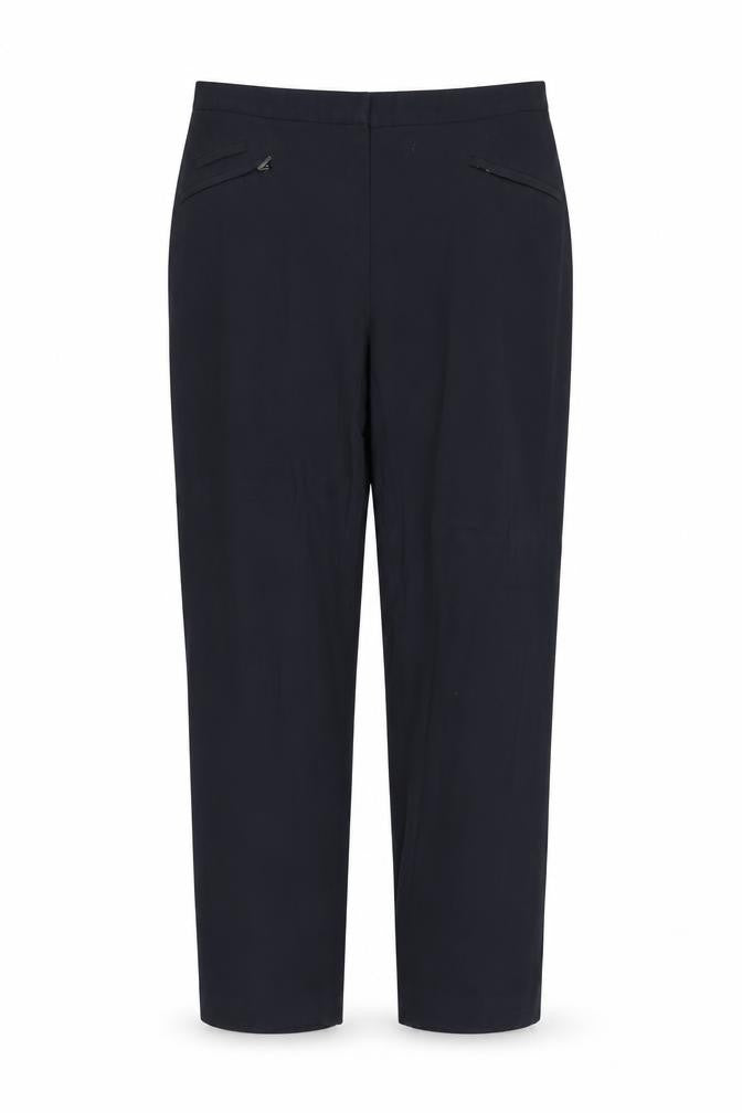 Marks and Spencer Womens Blue Viscose Carrot Trousers Size 16 Regular Zip