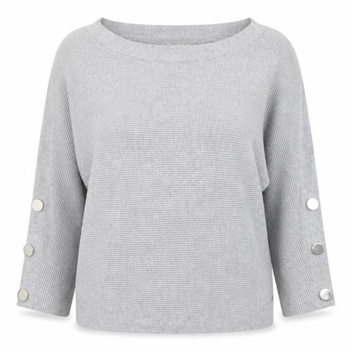 Miss Selfridge Womens Grey Boat Neck Viscose Pullover Jumper Size 12