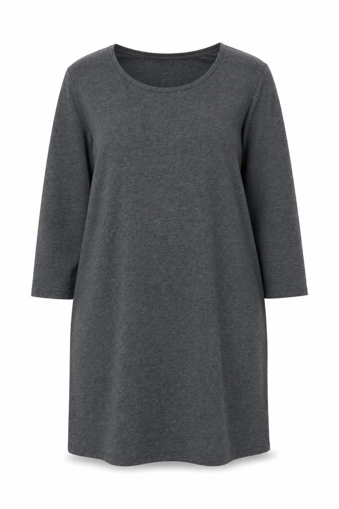 Front view of George women’s grey polyester a-line, size UK 14, round neck pullover
