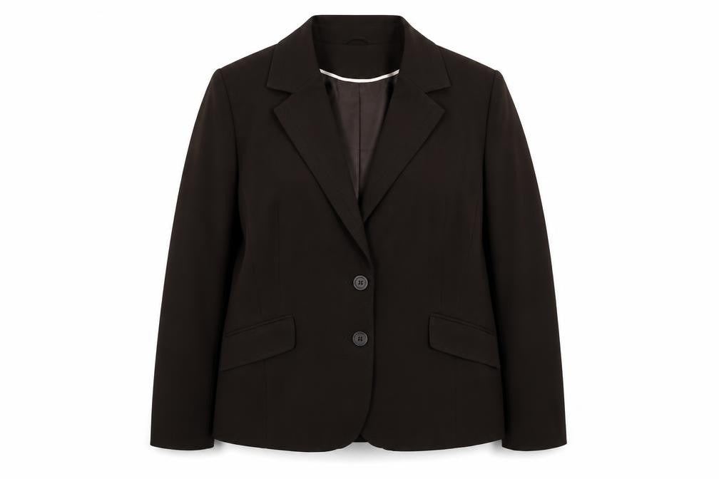 Front view of Dorothy Perkins women’s brown polyester jacket blazer, size UK 18