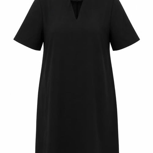F&F Womens Black Polyester A-Line Size 12 Round Neck Button